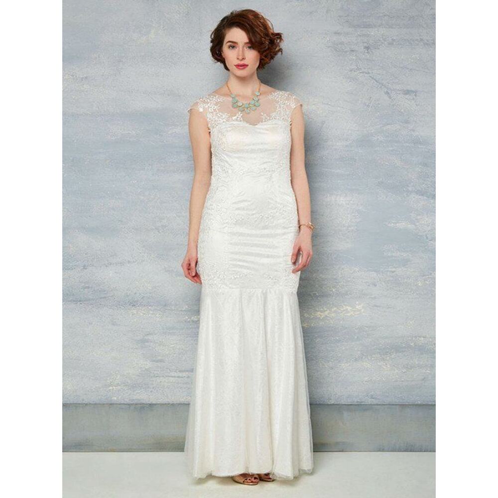 $250 Decode 1.8 ModCloth Chorus of Gorgeous Lace Maxi Wedding Dress 2 NEW